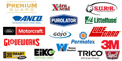 Brands you can trust. Motorcraft, Premium Guard, SUR&R, Trico, Super S, Warsaw Chemical