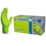 Gloveworks HD Green Nitrile Industrial Latex Free Disposable Gloves - Pk. 100